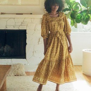 Brand New Christy Dawn Bianca Dress in Goldenrod Floral Small